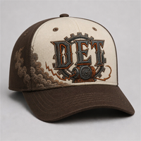 Cappellino da Baseball Personalizzato con Ricamo in Stile Old English, 5 Pannelli, Visiera Curva, Stile Dad Hat, Streetwear West Coast, Vendita all'Ingrosso, Basso MOQ