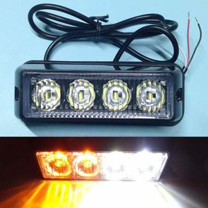 12V 24V <span class=keywords><strong>4</strong></span> Led stroboscopique voyant d'avertissement Grille <span class=keywords><strong>clignotant</strong></span> barre lumineuse voiture camion lampe latérale ambre rouge bleu blanc feu de circulation - Product Image 4