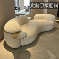 Canapé en velours de luxe moderne en forme de L avec housse amovible, chaise de sol confortable et moelleuse