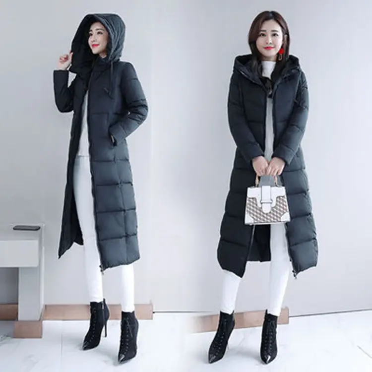 High Quality Woman Long Coat Hooded Female Parkas Custom Brand Winter Wear Puffer Padded Coat