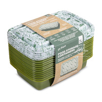 Boîte de rangement à emporter pour la santé et la sécurité, en plastique, micro-ondable, récipient alimentaire jetable avec couvercles