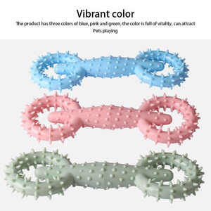 Wholesale Barbell <b>Interactive</b> Natural Rubber Dog Dumbbell Chew <b>Toy</b> <b>Pet</b> Leak Food <b>Toy</b> Dog Toothbrush Molar Stick - Product Image 2