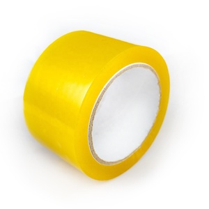 LP 48mm <span class=keywords><strong>Opp</strong></span>パッキングクリアテープカスタマイズアクリル粘着テープ黄色がかったクリアパッキングテープ - Product Image 1