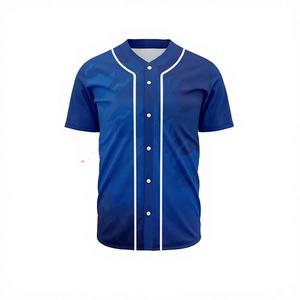 Nouveau Maillot de Baseball Unisexe Respirant Grande Taille Personnalisable avec Nom d'Équipe Haute Qualité Léger Col en V Ajustable Sport - Product Image 1