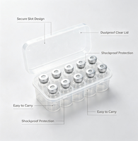 Boîte de rangement pour flacons en plastique transparent, multi-compartiments, anti-collision, organiseur de flacons