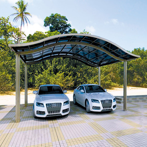 Couvertures de passerelle en polycarbonate d'aluminium <span class=keywords><strong>pour</strong></span> l'extérieur, protection de voiture, auvent, garage de stationnement <span class=keywords><strong>pour</strong></span> deux voitures - Product Image 1