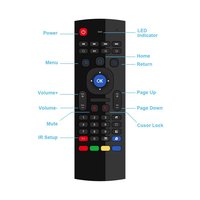 Télécommande Air Mouse MX3 2.4G, mini clavier en silicone sans fil RF compatible avec les boîtiers TV, PC, usage domestique