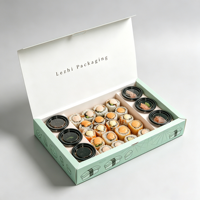 Individuell Bedruckte Schwarze Biologisch Abbaubare Sushi-Papierbox mit Fenster Großhandel Einweg-Elfenbeinpapier Takeaway Japan Sushi-Verpackung