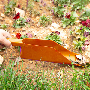 พลั่วตักใบไม้สีส้ม ด้ามพลาสติก ความจุขนาดใหญ่ สำหรับจัดสวน ทำสวนในบ้าน เกษตรกรรม - Product Image 2