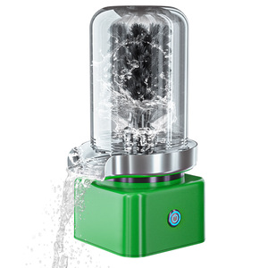 Lave-gobelet automatique en acier inoxydable noir, rinceur de verre avec brosse pour éviers de cuisine, nettoyeur de bouteilles de Bar à café - Product Image 2