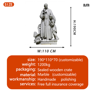 <span class=keywords><strong>Statua</strong></span> in <span class=keywords><strong>Marmo</strong></span> Bianco <span class=keywords><strong>di</strong></span> Alta Qualità <span class=keywords><strong>di</strong></span> San Alciati da Gonzaga, Scultura Religiosa Cattolica per Decorazione <span class=keywords><strong>di</strong></span> Chiese - Product Image 2