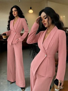 Completo tailleur da donna stile occidentale autunno 2026: Blazer elegante a maniche lunghe e pantaloni a gamba dritta, <span class=keywords><strong>set</strong></span> due pezzi - Product Image 4