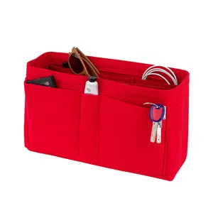 portable tote handbag felt bag organizer purse bag insert organizer for hand bags