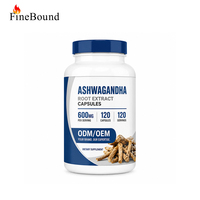 Capsules d'extrait d'Ashwagandha, adaptogène naturel, extrait de racine, soutien pour le soulagement du stress, calme mental, équilibre hormonal, OEM ODM Private
