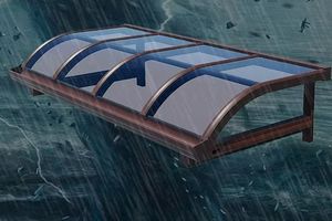 <span class=keywords><strong>กันสาด</strong></span>สวนแบบติดผนัง โครงอะลูมิเนียมอัลลอยด์เคลือบ PVDF ควบคุมด้วยมือ ขนาดสั่งทำได้ ทนทาน ป้องกันรังสียูวี กันลม - Product Image 6