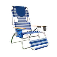Chaise de bronzage rembourrée Delux personnalisée pour l'extérieur, 5 positions réglables, pour les bains de soleil sur le patio, chaises longues de plage 3 en 1 avec trou pour le visage et les bras