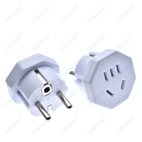 Adaptateur de prise universel mini européen US AU CN vers prise EU, chargeur mural USA AUS, adaptateur de prise convertisseur 2 broches rondes AC 100V-250V