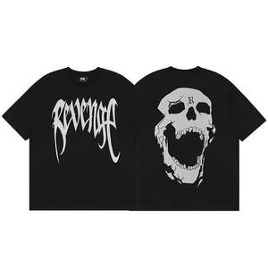 T-shirt à manches courtes col rond imprimé dragon bone co-brandé, style hip-hop, streetwear tendance, pour homme et femme, collection été - Product Image 3