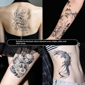 Autocollant de <span class=keywords><strong>tatouage</strong></span> temporaire sans dos à base de plantes pour femme, thème jus, imperméable, longue durée, faux <span class=keywords><strong>tatouage</strong></span> haut de gamme avec <span class=keywords><strong>Phénix</strong></span> coloré - Product Image 2