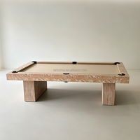 Table de billard de luxe professionnelle moderne haut de gamme en ardoise à motif marbre rose, 7/8/9 pieds, avec pieds cannelés