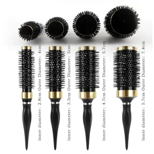 New Black And Gold Multi-model Quick Dry Nylon Hair Pick Comb Dryer Rotating Brush For SHANGZHIYI