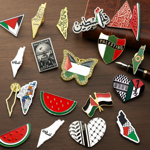 Pin Bros Peta Palestina Kustom Langsung dari Pabrik, Bros Lencana Palestina, Pin Kustom Palestina, Bros Peta Negara, Pin Enamel Lunak dan Keras - Product Image 1