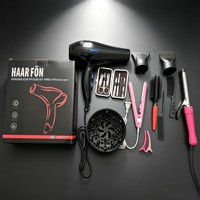Sèche-cheveux professionnel électrique pour usage domestique avec accessoires complets, contrôle de la température et protection contre la surchauffe