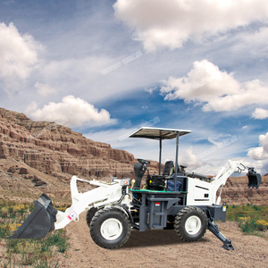 HengWang HW08-12 הידראולי קטן סיני גן מטעין מחפרון גלגל loader עם 4 ב 1 קדמי דלי - Product Image 3