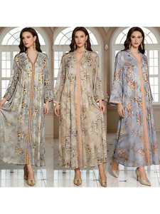 Vestido Musulmán de Moda, Lujoso con Bordado y Lentejuelas, Estilo Oriente Medio, Dubái, Abayas, Turquía, Caftán, <span class=keywords><strong>Ropa</strong></span> Islámica Larga <span class=keywords><strong>para</strong></span> <span class=keywords><strong>Mujer</strong></span> - Product Image 6