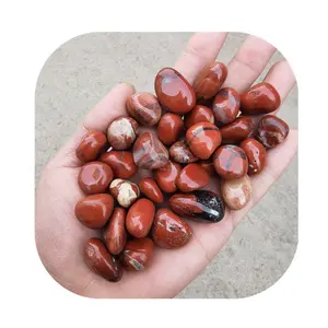 Hot Sale Premium 15-20mm Precious Stones Healing Crystal Bulk Natural Red Jasper Gemstone Tumble Stone For Sale