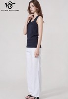 Pantalon décontracté à rayures horizontales blanches, coupe régulière, taille élastique, respirant, coupe-vent, anti-plis, écologique – Fabricant OEM