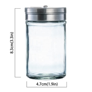 Lọ Đựng Gia Vị Tròn Rỗng Nắp Kim Loại Không Gỉ Cạnh Tranh Lọ Đựng Gia Vị Thủy Tinh Lọ Đựng Muối Tiêu - Product Image 3