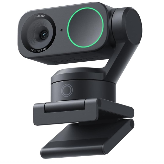 Insta360 Link 2 - PTZ 4K Webcam for PC/Mac 1/2" Sensor AI Tracking HDR AI Noise-Canceling Mic Gesture Control for Streaming