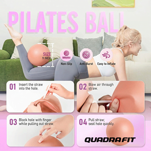ชุดอุปกรณ์พิลาทิสสำห<span class=keywords><strong>รับ</strong></span>ออกกำลังกายที่บ้านแบบขายส่ง พร้อมลูกบอล วงแหวน และสายรัดกล้ามเนื้อสะโพก สำหรับการฝึกซ้อมในสตูดิโอ ขายปลีกและขายออนไลน์ - Product Image 2