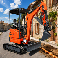 LIVRAISON GRATUITE Mini pelle excavatrice CE/EPA, mini pelle de jardin, mini excavatrice de 2 tonnes pour travaux en espace restreint