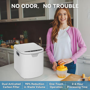 One-Touch hoạt động chất thải thực phẩm composter nhỏ gọn điện 3.5L lớn <span class=keywords><strong>compost</strong></span> bin với 2 có thể tháo rời Bộ lọc Carbon - Product Image 2