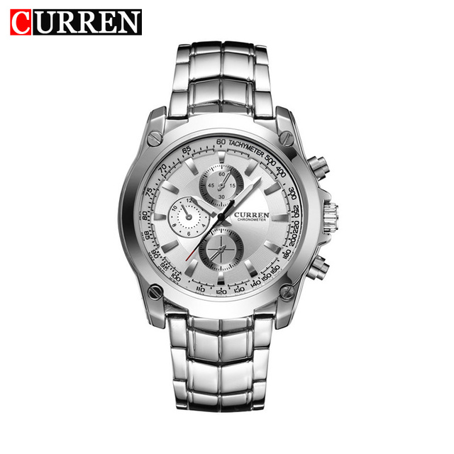 CURREN 8025 Luxury Men's Business Sport Fashion Pointer Quartz Watch Movement 3BAR Water Resistant Alloy Stainless Steel