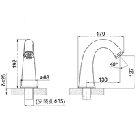 HY-163AD capteur intelligent unique robinet d'eau froide moderne infrarouge laiton bassin robinet sans contact pont montage hôtels centre commercial salles de bains utiliser