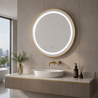 Cermin Rias LED Pintar, Pembesaran 3X Peredupan Sentuh, Cermin Kamar Mandi Anti-Kabut, Speaker Bluetooth, IP44 CE ETL Salon