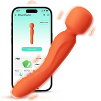Vibrador de Doble Punta Controlado por Aplicación para Mujeres, Estimulador de Clítoris con Cola Curva para Punto G, Masajeador Acanalado, Juguete Sexual para Parejas Adultas