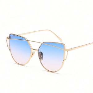 Gafas de Sol de Moda 2020, Lujosas, Retro, con Logotipo Personalizado, Protección UV400, Estilo Ojo de Gato, para Mujer, Tamaño Grande - Product Image 6