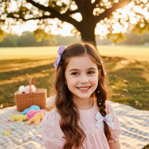 Trending Vintage semplice fiocco in resina con perline accessori moda per bambini per la decorazione dei capelli vendita calda all'ingrosso cartone - Product Image 3