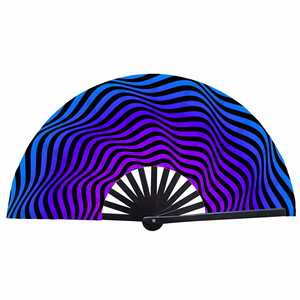 Éventail portable personnalisé promotionnel, éventail pliable en tissu et bambou avec logo imprimé sur mesure pour mariage et fête - Product Image 1