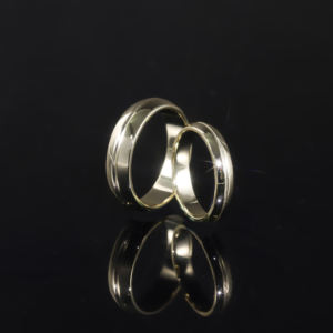 Modern Simple Plain Couple <strong>Ring</strong> Gold Plated 925 Sterling Silver Engraved Single Groove Line Matching Forever <strong>Love</strong> Couple <strong>Rings</strong> - Product Image 2