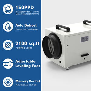 Déshumidificateur d'air domestique résidentiel Preair OEM 115V 70 pintes pour toute la maison et les sous-sols - Product Image 3