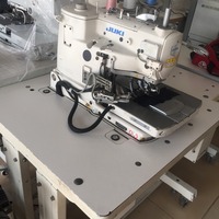 Machine à coudre industrielle informatisée Juki 3200S d'occasion pour boutonnières, blanche, 220V, garantie 1 an, bon état