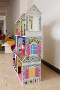 WEIFU moda ecológica diy <span class=keywords><strong>niñas</strong></span> Rosa <span class=keywords><strong>casa</strong></span> <span class=keywords><strong>de</strong></span> <span class=keywords><strong>muñecas</strong></span> <span class=keywords><strong>de</strong></span> madera - Product Image 3