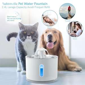 Fontaine à eau pour chat portable, solide, automatique, étanche, 2,4 L, en plastique, vente en gros 2026 - Product Image 3