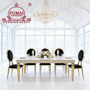 Minimalist Design <b>Rectangular</b> <b>Mirror</b> Glass Top centre tables for living room Banquet Event Party Table - Product Image 6