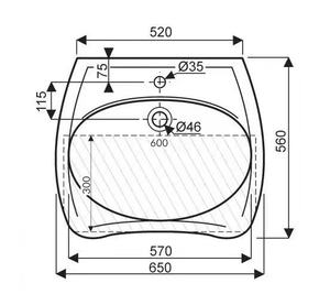 Lavabo mural suspendu pour handicapés Évier accessible aux hôpitaux Lavabo Handicap Salle de bain Toilette Lavabo en céramique pour handicapés - Product Image 3